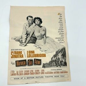 Vintage 1959 Original Never So Few Ad Theatrical Art